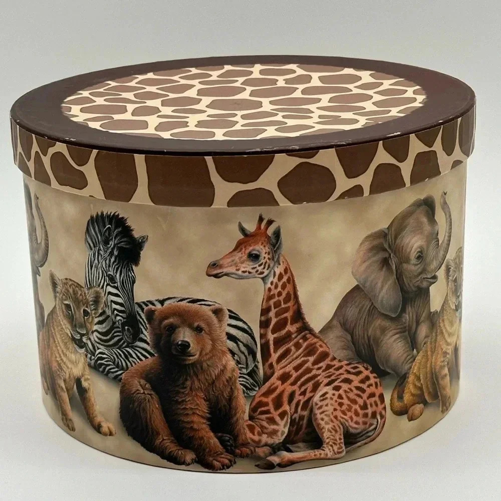 Safari Animal Trinket Circular‎ Box